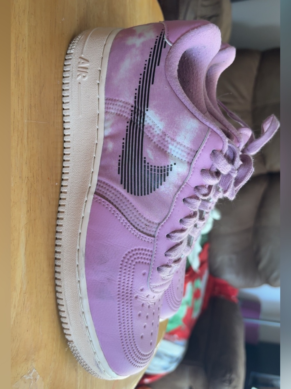 Lavender tie-dye Nike AF1